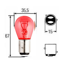 S25 baz15d 12v 21-5w roja patas desfazada v kobo