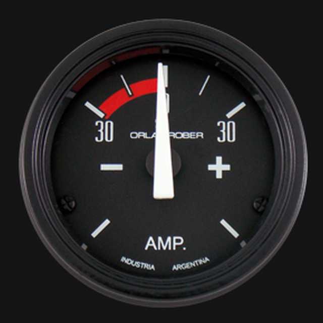 Amperimetro 30a negro orlan rober