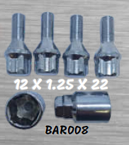 Bulones antirobo fiat adven idea punto sti stra 12x1.25 22mm