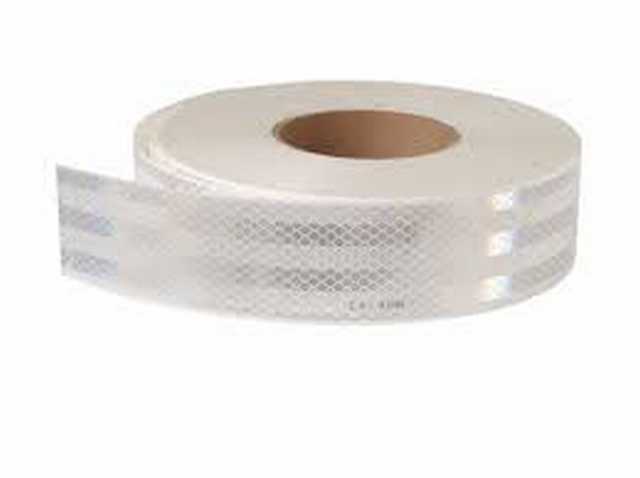 Cinta reflectiva blanca rollo 45.7 mts. x 5 cm