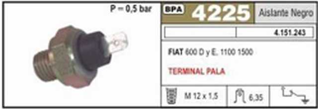 Bpa fiat 600 d y e-1100-1500 terminal pala