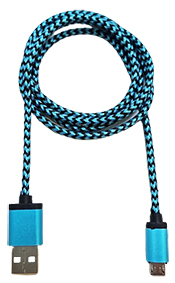 Cable micro usb 1 mt azul