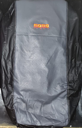 Funda cubreasientos cuero  ecologico negro/gris