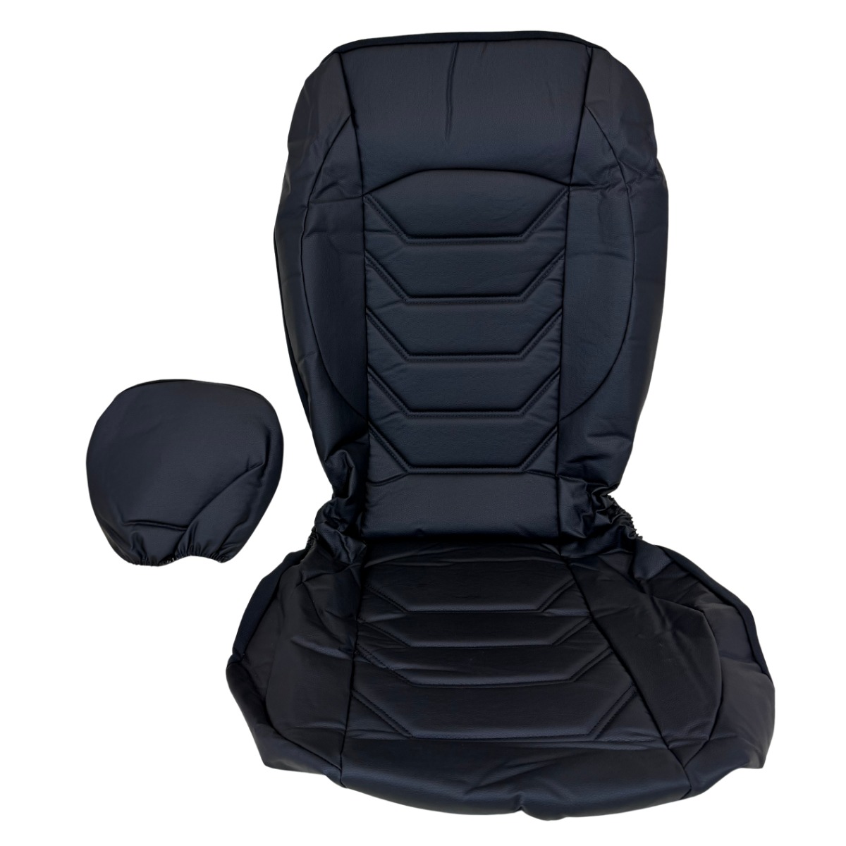 Funda cuero negro imp trapezios horizontales