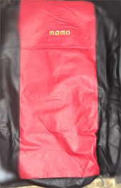 Funda cubreasientos cuero  ecologico negro/rojo