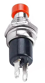 Boton pulsador micro cabeza roja tipo alarma