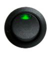 Llave tecla redonda con led verde