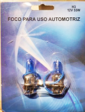 Lampara h3 12v 55w azul x jgo. eco