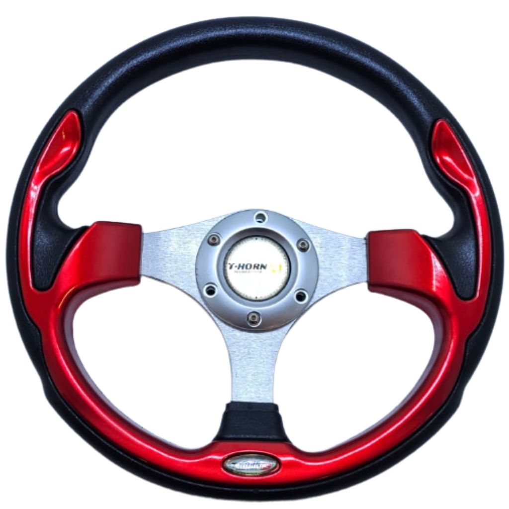 Volante importado laqueado pulgares e inferior rojo 4156n pu