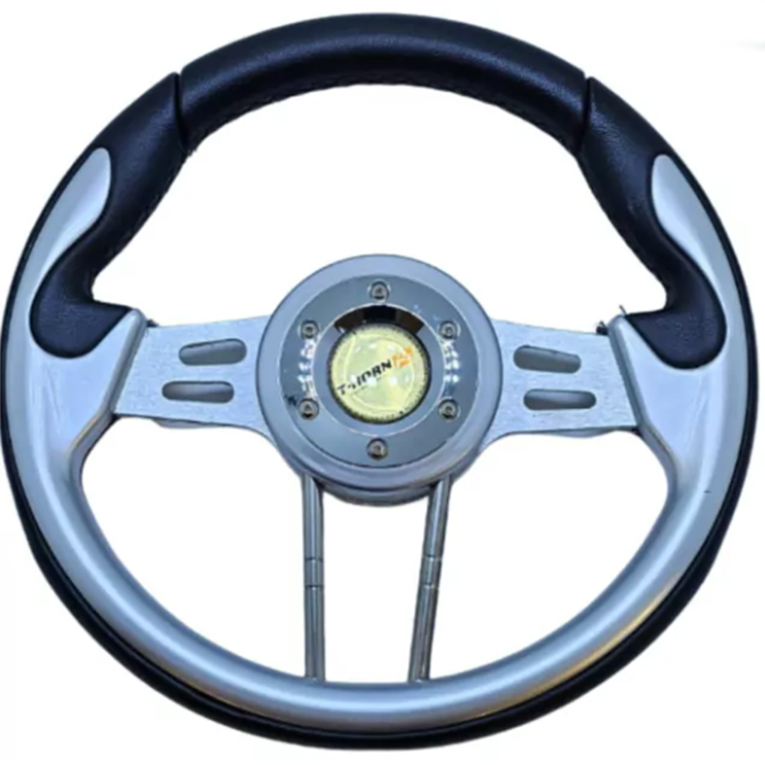 Volante importado 2 tubos cromo inferior laqueado gris 4166