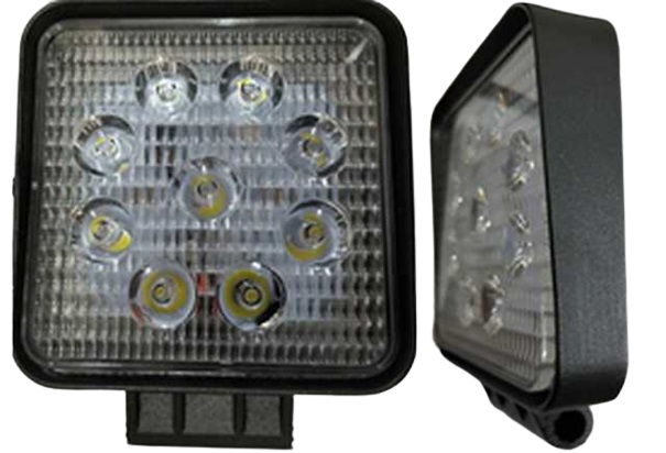 Faro 9 led cuadrado 11x11 cm 27w