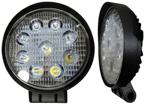 Faro 9 led redondo 11cm 27w
