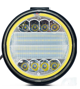 Faro 8 led + display 3030 smd redon ojo angel haz luz spot