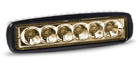 Faro 6 led rectangular15x4 cm 18w 9-30v 6500-7000k