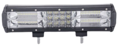 Barra 16 led 3w + led smd 3030 laterales 180w 31cm 12/24v