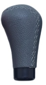 Pomo deportivo premium cuero cosido gris