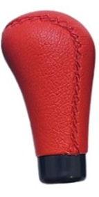 Pomo deportivo premium cuero cosido rojo