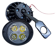 Faro 4 led redondo 12v 10w 200 lux x jgo ht10