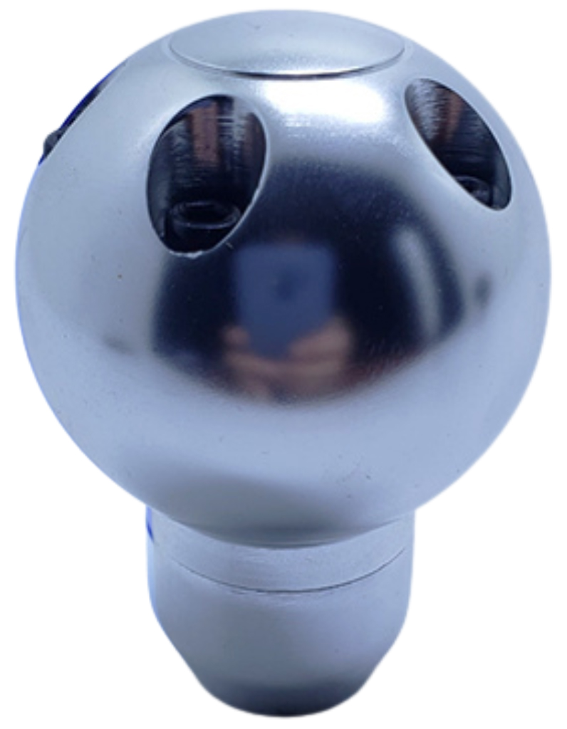 Pomo deportivo premium aluminio gris bola momo
