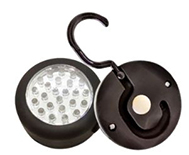 Linterna mini redonda 24 led con gancho e iman