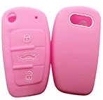 Funda llave silicona audi a1 a3 a4 a5 a7 tt q3 rosa 