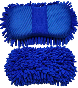 Manopla microfibra esponja azul 27 x 17 x 6 cm 90 grs