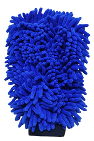Manopla microfibra simple azul 25 x 17 cm 65 grs