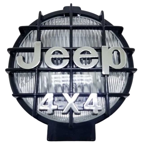 Faro redondo 165 x 78 mm cristal con reja 4x4 (15)