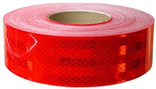 Cinta reflectiva roja 1 mt x 7.5 cm