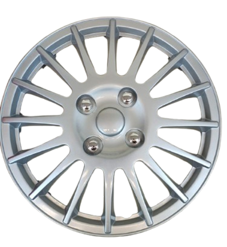 Taza rueda 16 gris multirayo bulones cromo