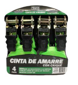 Cintas dcinta de amarre 25 mm x 5 m 800 kgs jgo x 4