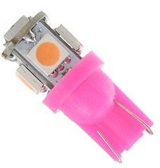 Lampara 2825 t10 5 smd rosa