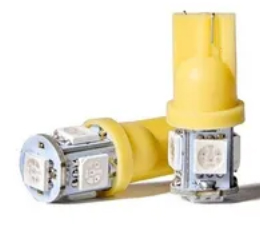 Lampara 2825 t10 5 led smd ambar (diodo superficial)