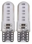 Lampara t10 led siliconado canbus azul x jgo