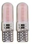 Lampara t10 led siliconado canbus rosa x jgo