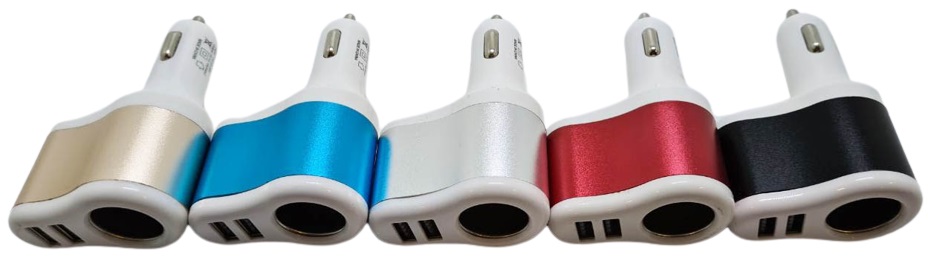 Adaptador encendedor 2 usb + toma encendedor