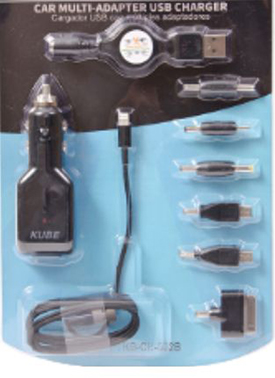 Cargador usb con 6 fichas 12/24v 5v 1000ma