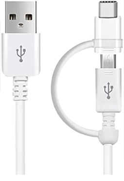 Cable usb a micro usb con adaptador usb c