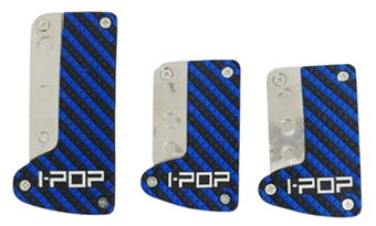 Pedalera deportiva racing goma azul con cromado sj036b