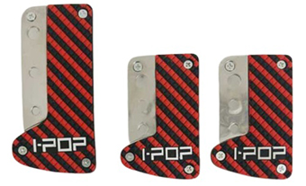 Pedalera deportiva racing goma roja con cromado sj036b