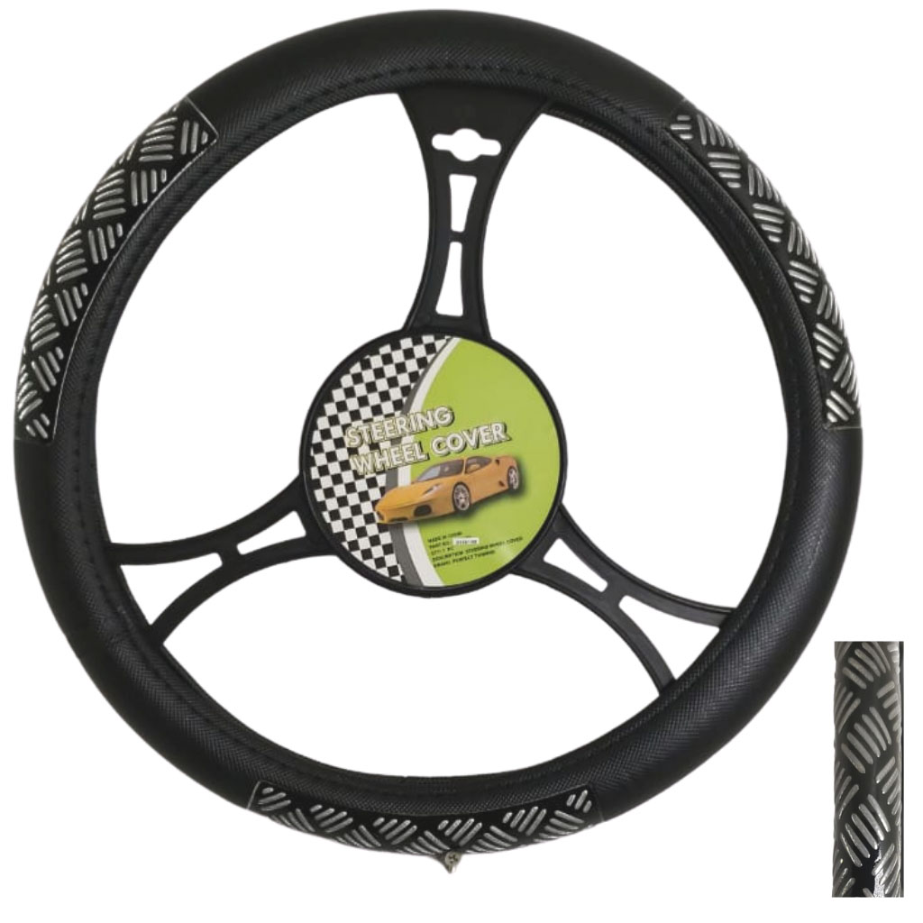 Cubre volante ac negro detalle 7001 gris reflectivo