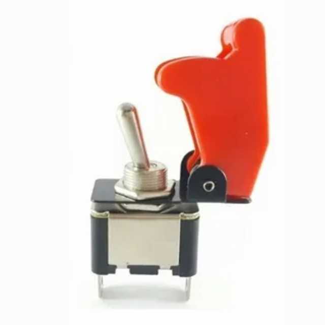 Llave palanca metalica con cubierta roja