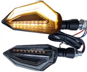 Faro de giro led moto ambar secuencial 12v 5w 1500lux x jgo 
