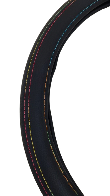 Cubre volante premium liso costuras multicolor