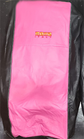 Funda cubreasientos cuero  ecologico negro/rosa
